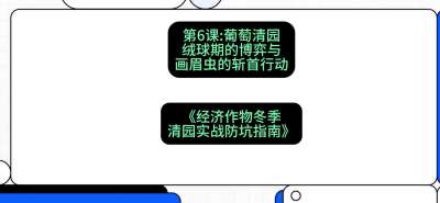 第6节：【葡萄清园】绒球期的博弈与画眉虫的&ldquo;斩首行动&rdquo;，课程：《经济作物冬季清园&middot;实战防坑指南》#识农AI