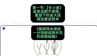 第一节：【冬小麦】返青追肥不靠猜，看苗下药省大钱